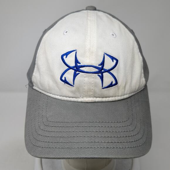 Under Armour Snapback Cap Gray One Size Adjustable Embroidered Vented Holes - Picture 2 of 10